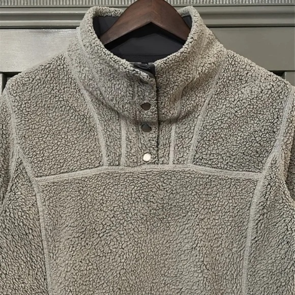 Kuhl Avalon Fleece Snap Neck Pullover High Pile Cozy Tan Womens Size Medium - Picture 8 of 13